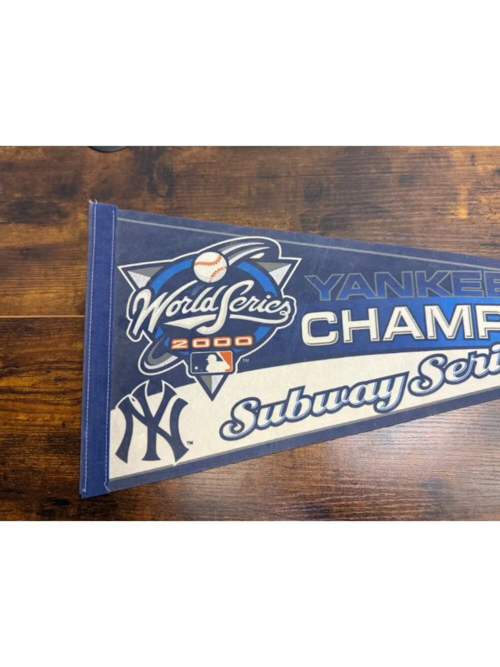 New York Yankees 2000 World Series Champions Subway Series Pennant 29.5 inches